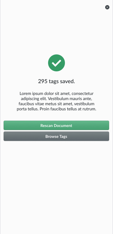 Smart Tagging: tags saved confirmation